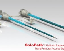 Onset Medical Corporation Solopath Balloon expandable femoral access sheath | Used in Endovascular aneurysm repair (EVAR), Thoracic Endovascular Aneurysm Repair (TEVAR), Transcatheter aortic valve implantation (TAVI)  | Which Medical Device